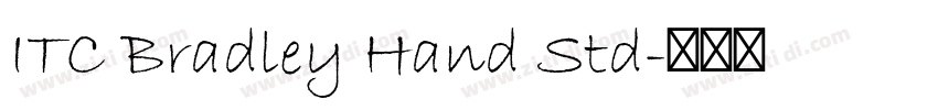 ITC Bradley Hand Std字体转换
